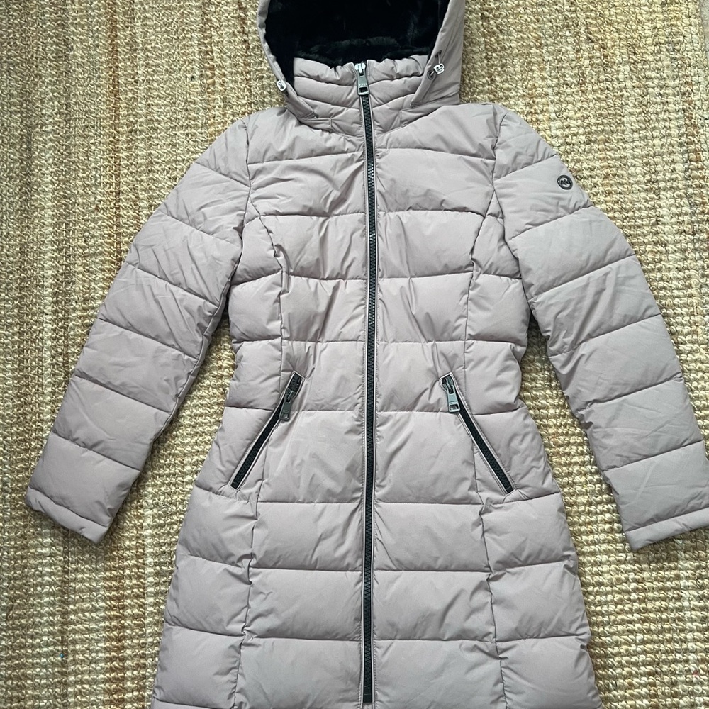 Andrew Marc purple puffer coat